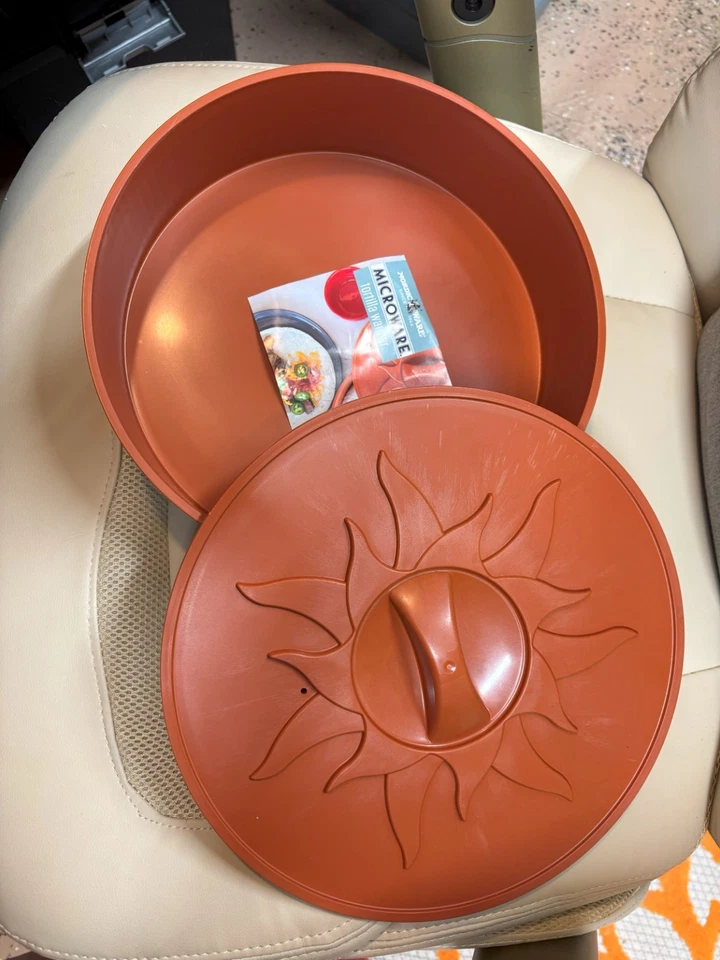 Nordic Ware микроволновая печь тортилья и блины подогреватель, 10 дюймов оранжевый новый - Изображение 3 из 4