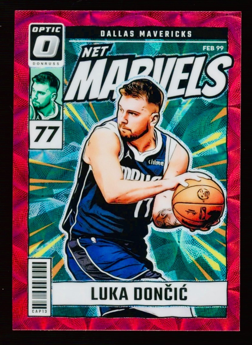 2024-25 Donruss Optic - Luka Doncic #17 NET MARVELS RED INTERNATIONAL PRIZM SSP
