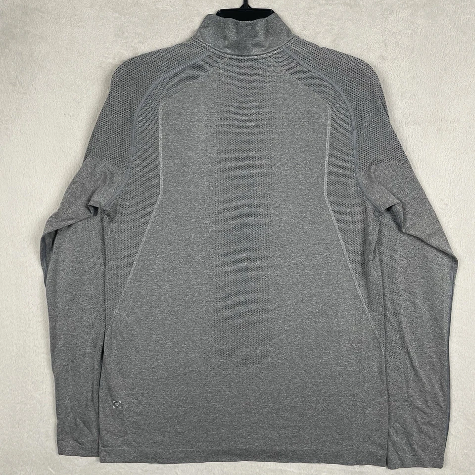Lululemon Metal Vent Tech 1/2 Zip Mens Medium Gray Gatorade Logo Gym Wicking - Image 2 of 4