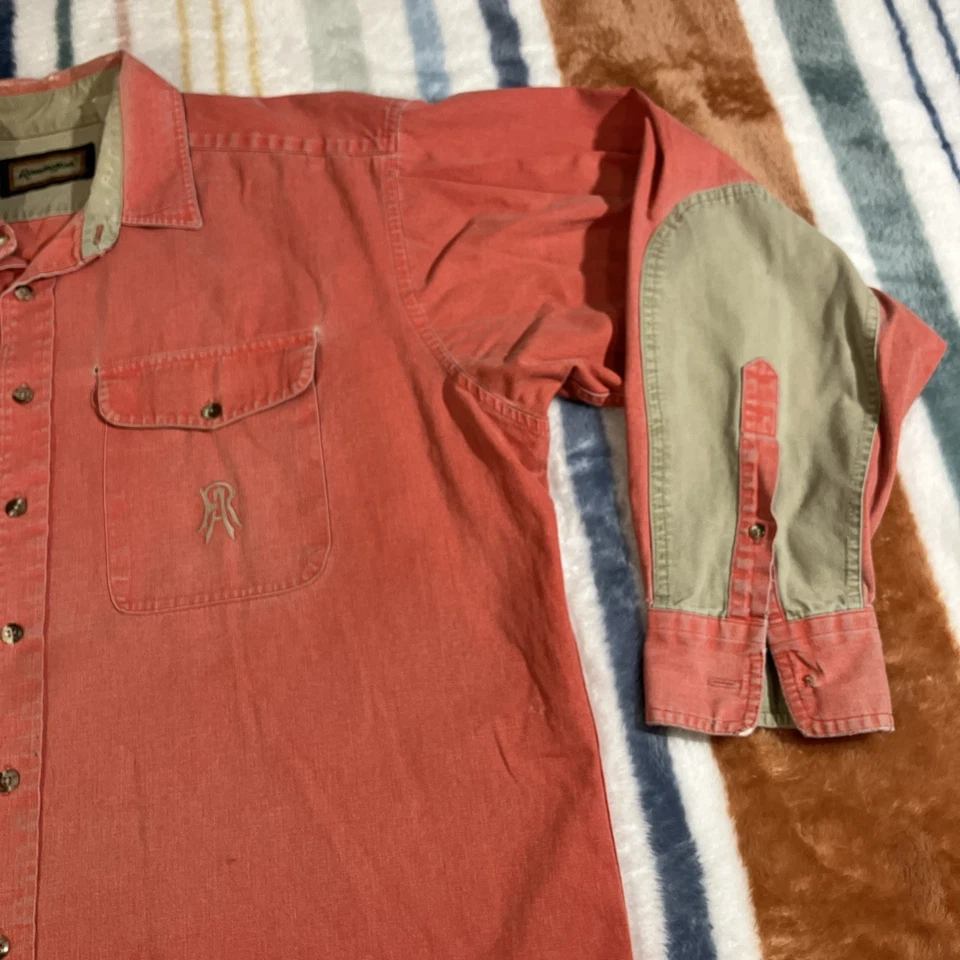 Camisa De Colección Remington Arms Para Hombres XXL Rosa Tiro Gorpcore Botón LS Denim 734 Foto 4 de 4