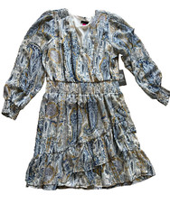 NWT NEW Vince Camuto dress long sleeves XL XLARGE lined crossover front washable