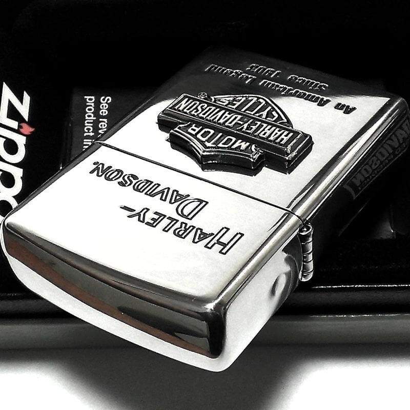 Zippo Harley Davidson HDP-09 Silver Mirror Metal Logo 1903 Zippo Harley Davidson HDP-09 Silver Mirror Metal Logo 1903