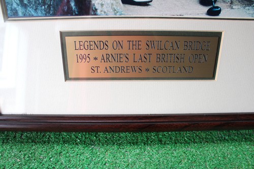 Framed Picture Palmer Nicklaus Watson 1995 Swilcan Pose St Andrews Golf - Picture 3 of 4