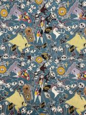 Nightmare Before Christmas 100 Cotton Fabric by the yard 45" Wide
