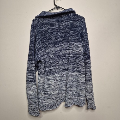 VTG Lightning Bolt 1/4 Zip Knit Jumper Pullover Sweater Youth Size 14 Surf - Picture 4 of 4