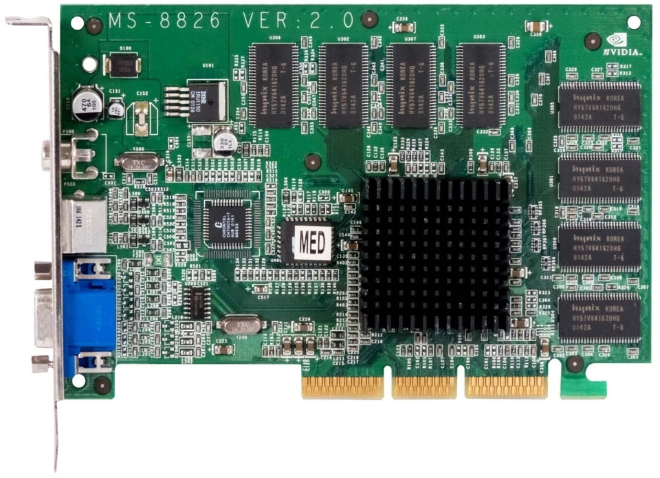 Graphics Card MSI MS-8826 NVIDIA GeForce2 MX400 64MB DDR S-Video D-Sub 128-Bit - Image 2 of 2