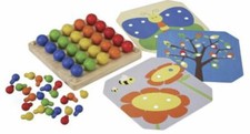 PLAN TOYS CREATIVE WOODEN PEG BOARD 5162 3Y SUSTAINABLE TOY PRESCHOOL