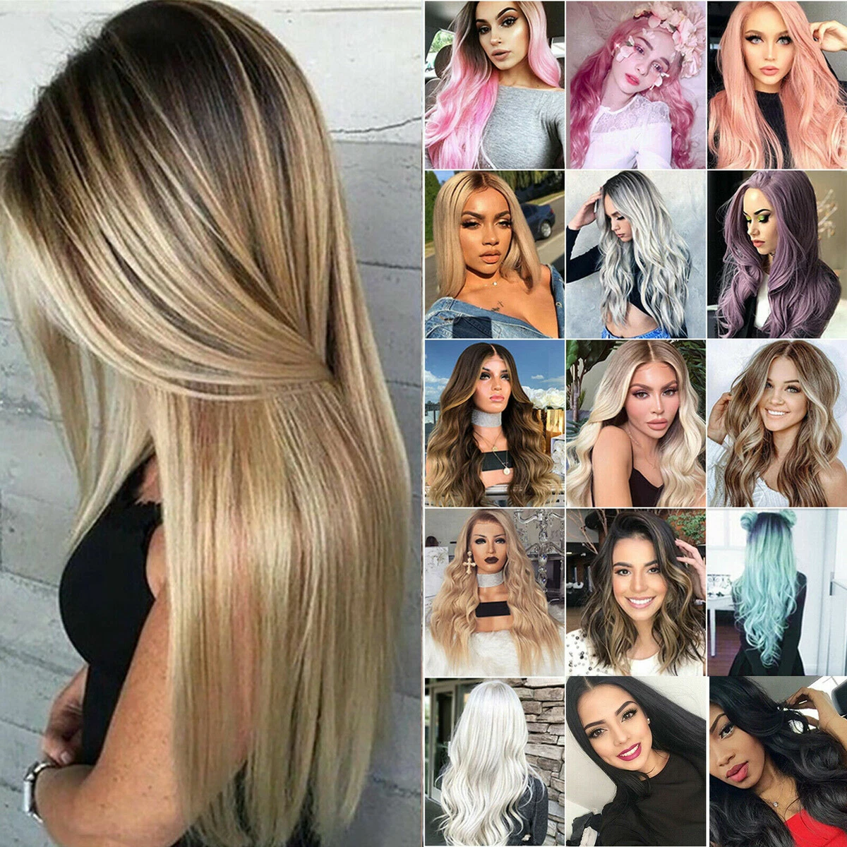 Long top real wigs