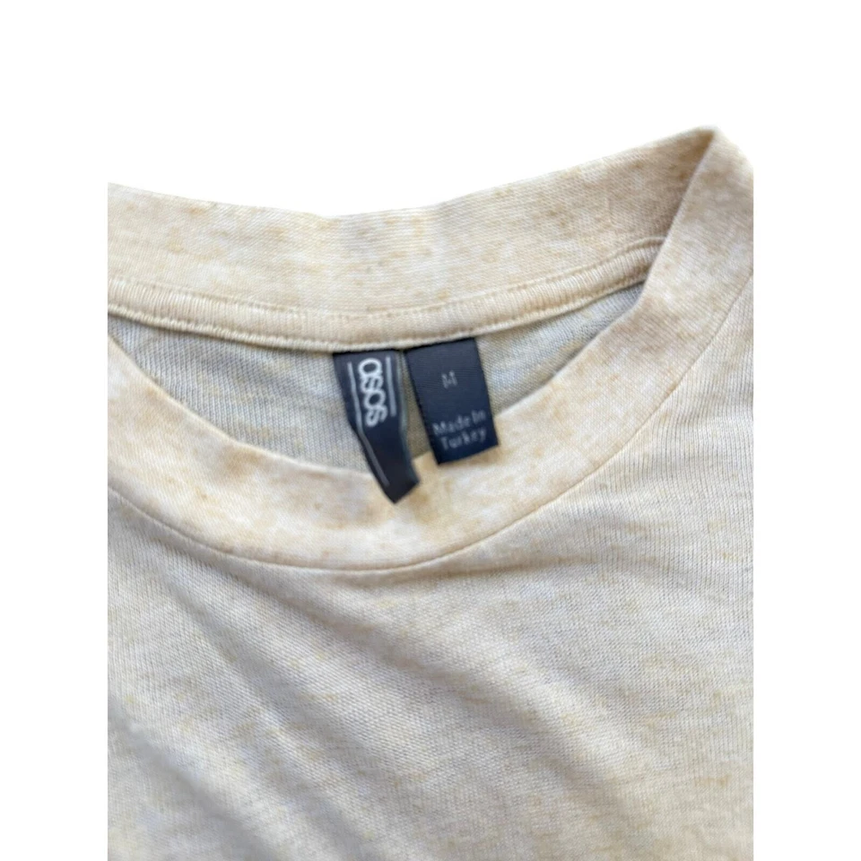 ASOS Women’s Fringe Sleeve T-Shirt M - Cream Boho Style - Image 3 of 4