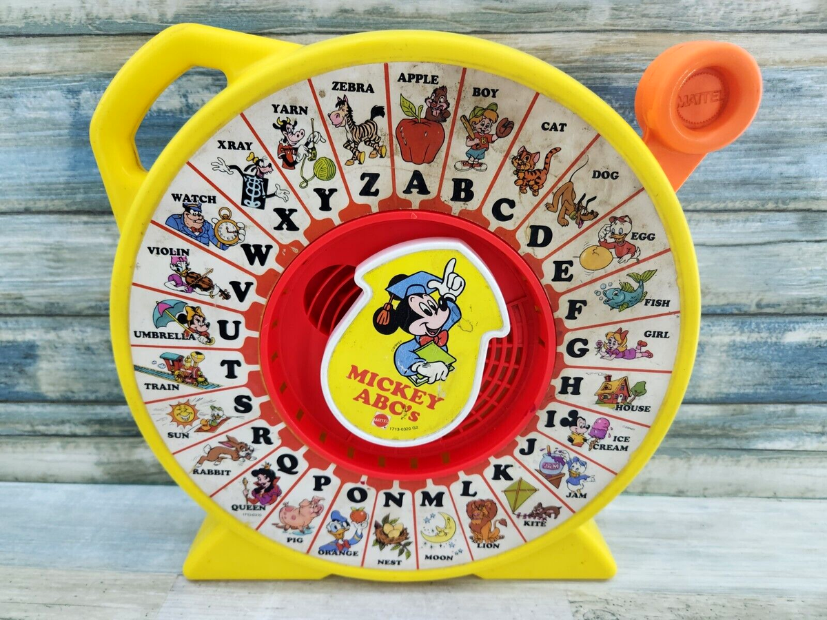 Vintage 1989 Mattel See 'N Say Disney Mickey Mouse ABC's Toy