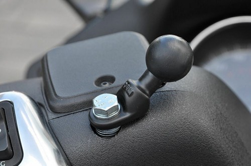 RAM Mounts Motorcycle scooter Mirror Mount 9mm hole 1" ball RAM-B-272U - Picture 2 of 5