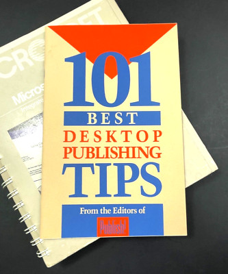 1986 Microsoft Works Using Microsoft Works/101 desktop publishing Tips 1987   p