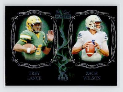 2021 Wild Card Matte White #MDG-2 Trey Lance / Zach Wilson Dueling Guns