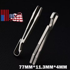 Mini Lightweight Titanium Alloy Keychain Tweezer 77mm For EDC Outdoor Tool NEW