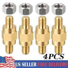 4X Side Post Battery Terminal 3/8 16 Bolts Adapter Stud Extender Screws 3/8"-16