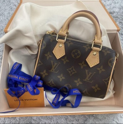 LOUIS VUITTON Nano Speedy Bag M81085 Crossbody Hand Purse Monogram