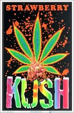 Strawberry Kush Blacklight Poster 23 x 35