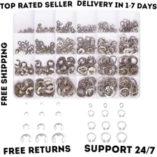 327Pcs Stainless Steel E-Clip Circlip Kit Retaining Ring Assortment Set 24 Sizes