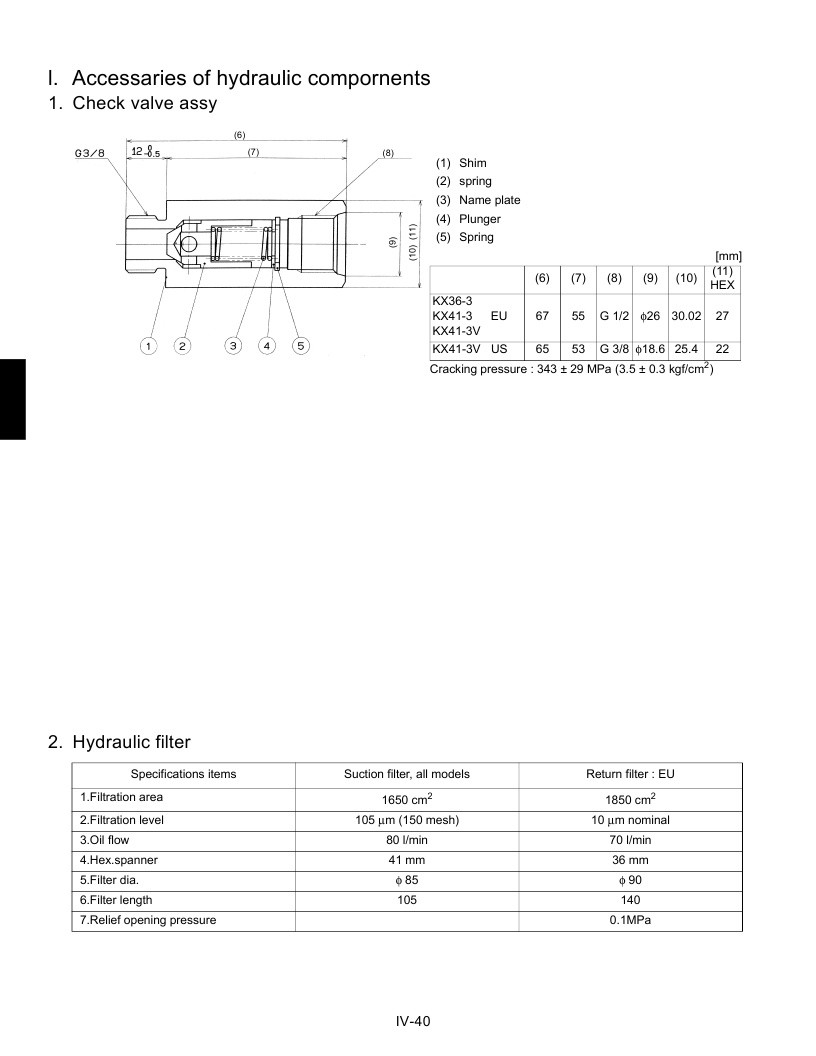 Kubota Kx36-3 Kx41-3s Kx41-3v Mechanism Chapter Workshop Service Manual |