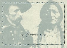 General George Custer and Sitting Bull Postcard Custer Country Montana