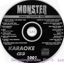 Female Country Monster Hits Karaoke CD G 1001 Wynonna,Mary Chapin Carpenter