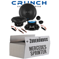 Crunch Lautsprecher FüR Mercedes Sprinter W906 Front 13Cm 2Wege System Einbauset