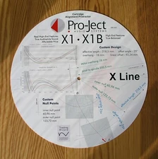 Pro-Ject X1 & X1B Turntable Tonearm Cartridge Alignment Protractor