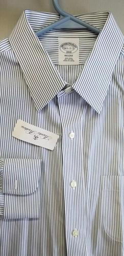 BROOKS BROTHERS 1818 Men Regent Long Sleeve Polo Dress Shirt - 16.5-32/