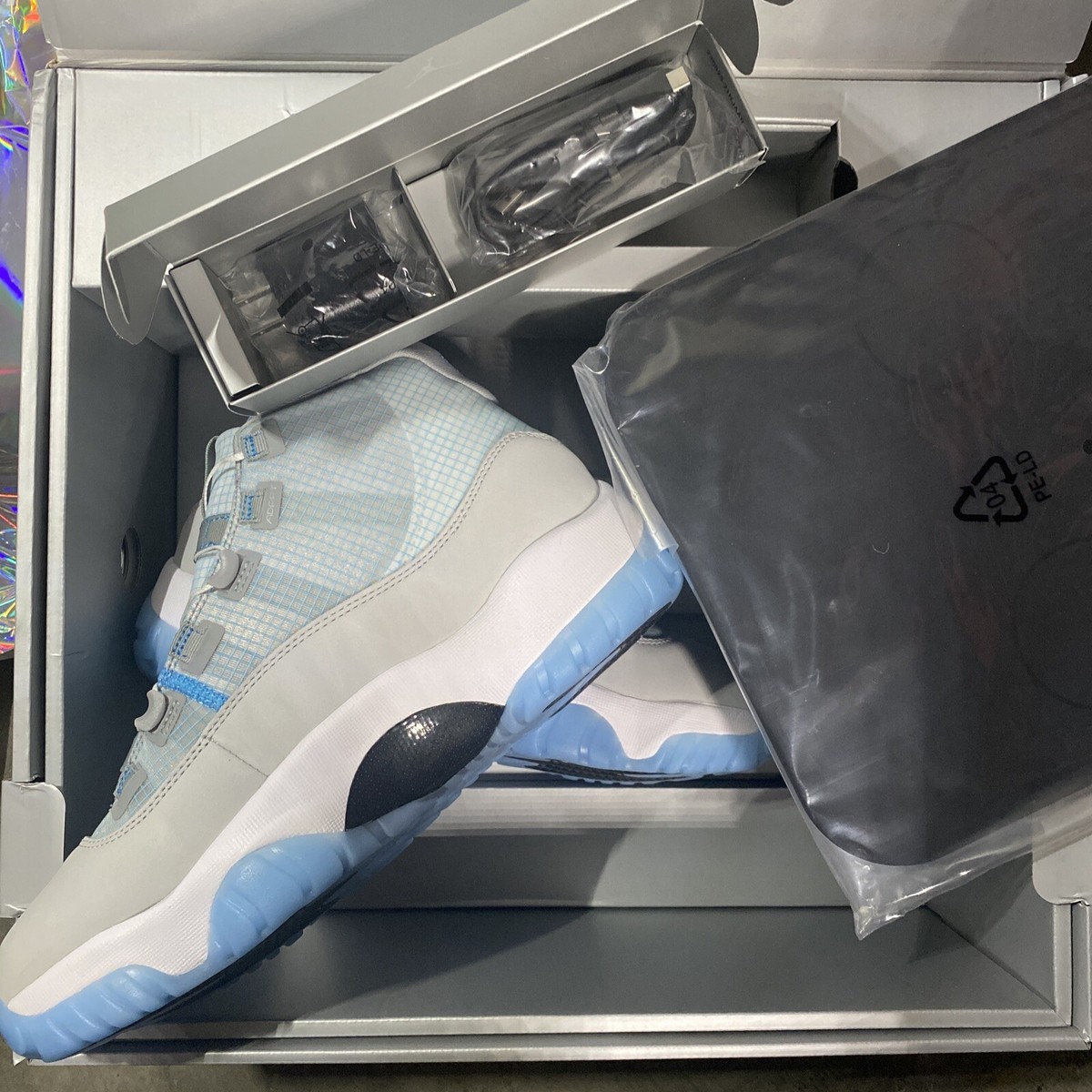 Air Jordan 11 Adapt Dark Powder Blue Size 9 DO6365-001 Sneakers