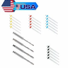 AAA Dental Endo Fiber Post Resin High-intensity Screw Thread Glass +4*Drills