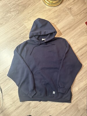 Vintage Discus Athletic Hoodie Navy Blue Mens 4XL Boxy Hooded Sweatshirt