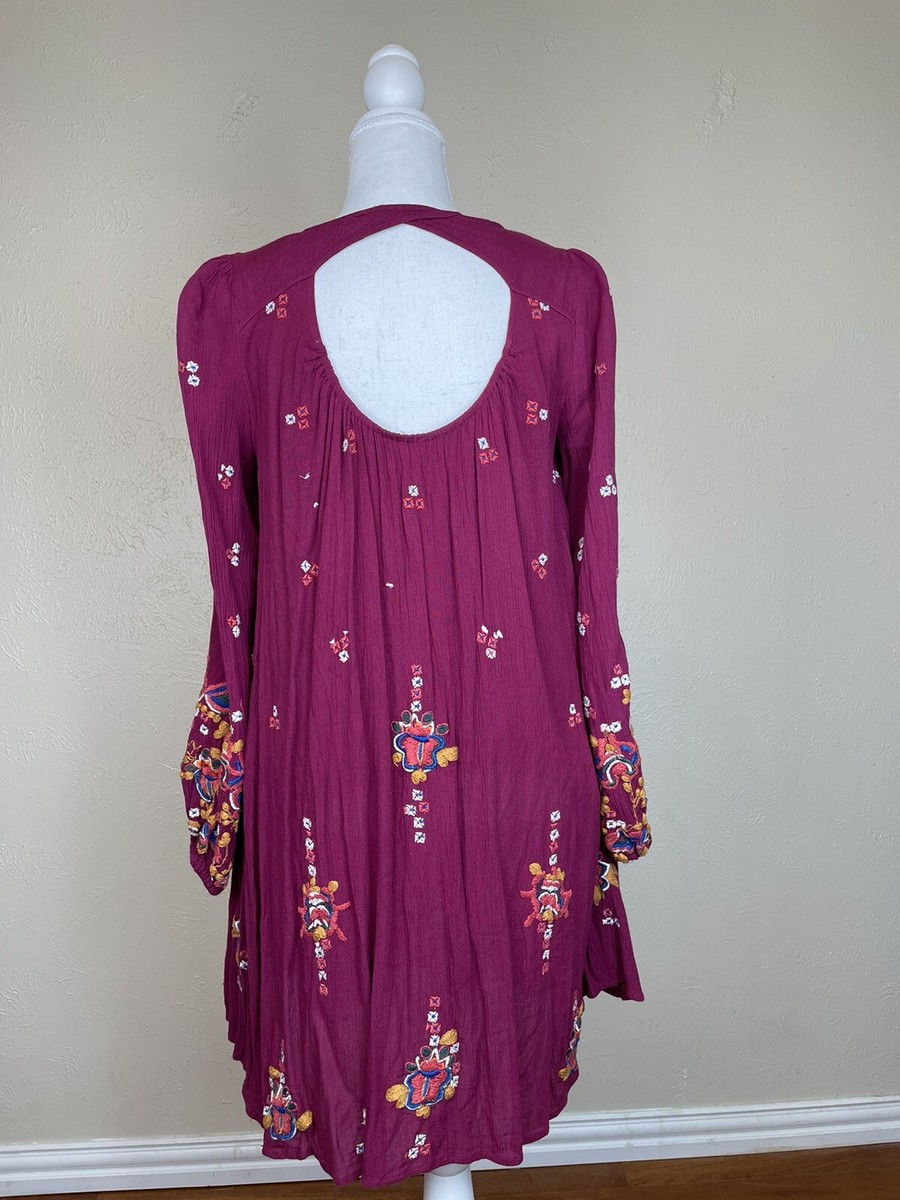 free people oxford embroidered mini dress Free People Printed Astrid Oxford Mini main image 0