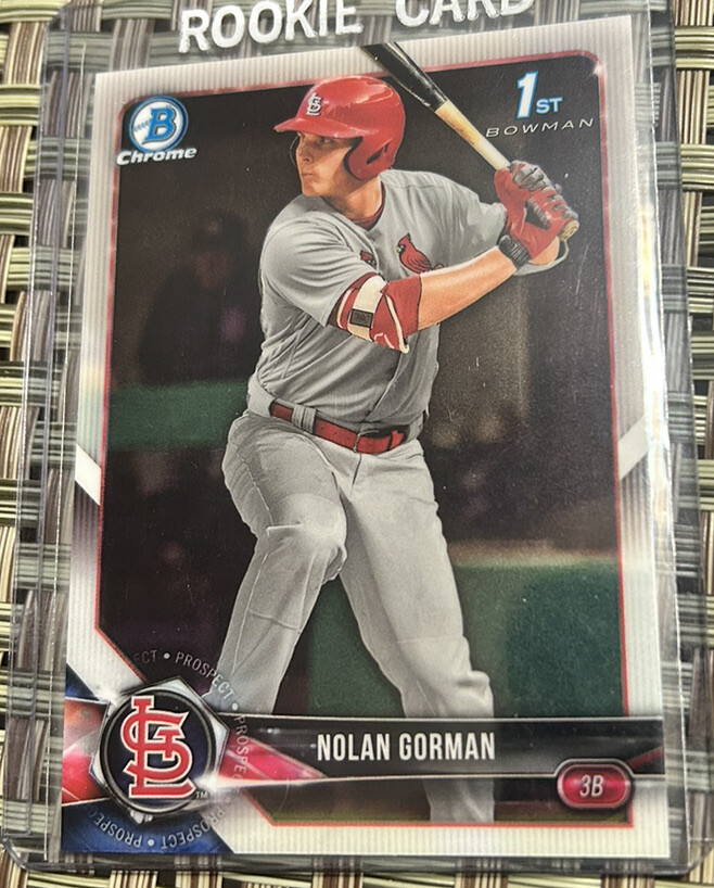 2018 Bowman Chrome Draft Nolan Gorman 1st Prospect #BDC-117 Cardinals