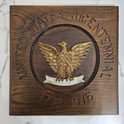 United States Bicentennial 1776-1976 Vintage Wood Engraved Jean Paul Loup