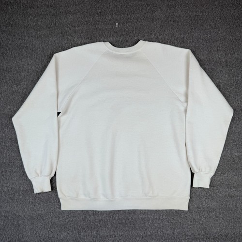 VINTAGE Bob Jones University Sweatshirt Men's XL White College Sports Crewneck - Picture 7 of 11