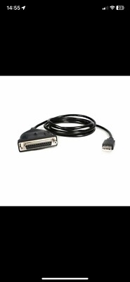 StarTech.com 6 ft/1,8 m USB-auf-DB25-Paralleldrucker-Adapterkabel Stecker/F