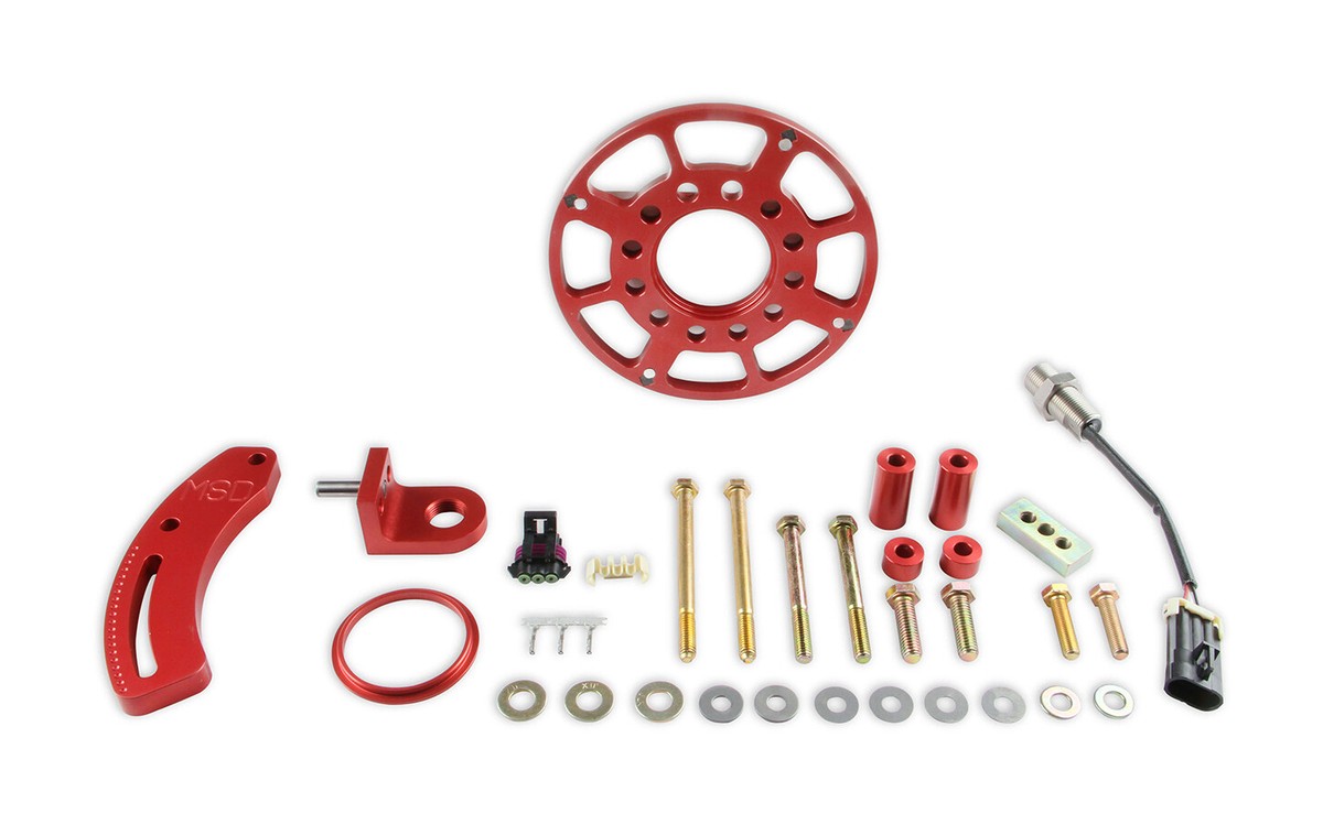 MSD Crank Trigger Kit SBC w/Hall Effect Sensor MSD Crank Trigger Kit SBC w/Hall Effect Sensor