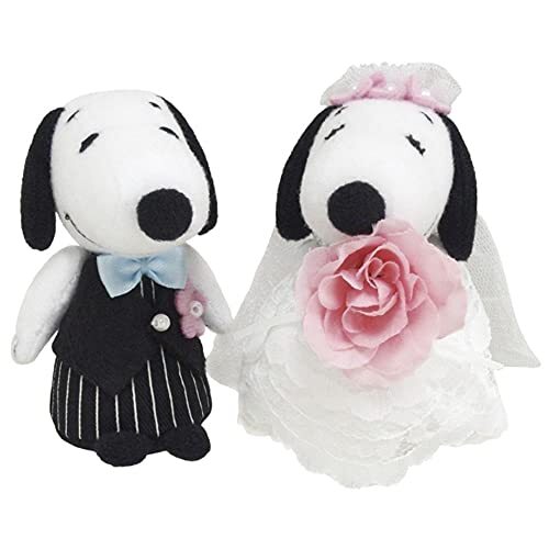 SNOOPY & BELLE Wedding Dolls Plush 3.15 inch (8cm) Yoshitoku