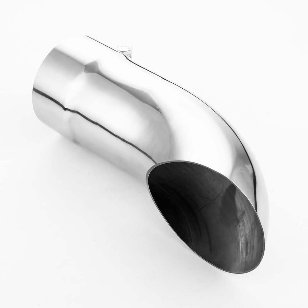 4" Inlet Diesel Turn Down Exhaust Tip 4" Out 12" Long Bolt On Stainless
