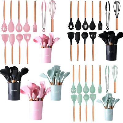 12-teiliges Küchenutensil Set Silikon hitzebeständig Küche Kochgeschirr Gadget Werkzeuge