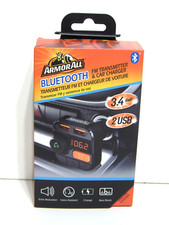 Armor All Wireless Bluetooth FM Transmitter Block Dual USB Charger Charging Plug