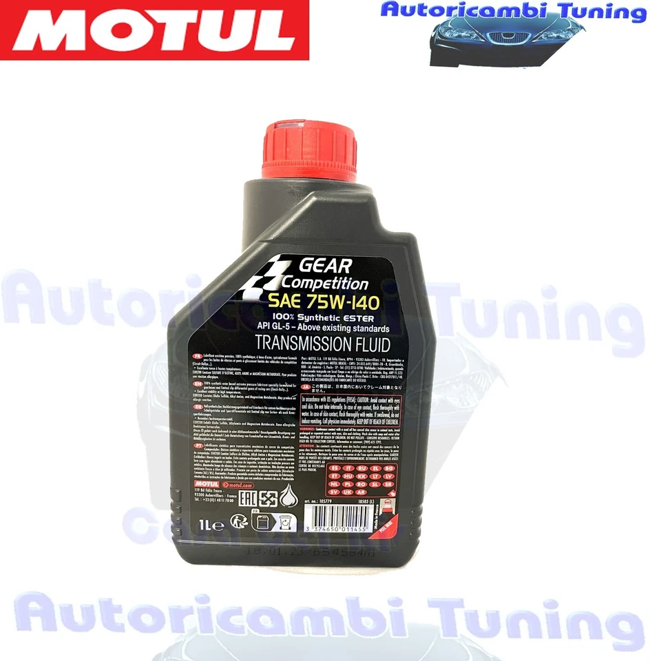 1L OLIO 75W-140 CARDANO CAMBIO MOTO BMW MOTUL GEAR COMPETITION 75W140 - Immagine 2 di 4