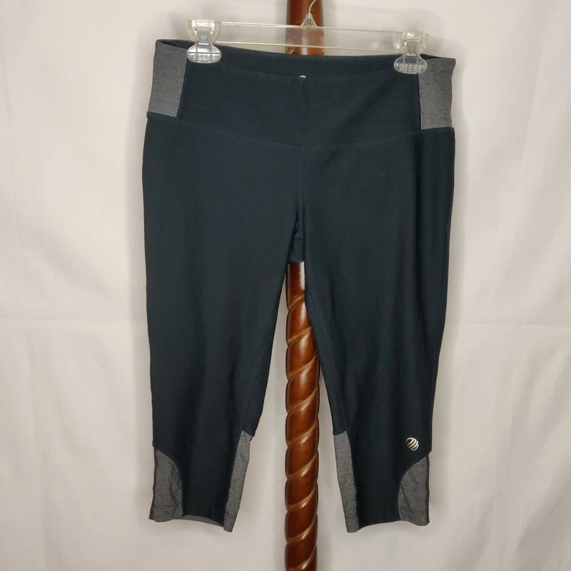 mpg capri wide waistband back zip pocket leggings
