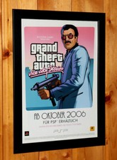 Grand Theft Auto Vice City Stories GTA Rare Small Poster /Old Ad Page Framed PS2