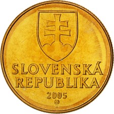 [#36635] Münze, Slowakei, Koruna, 2005, STGL, Bronze Plated Steel, KM:12