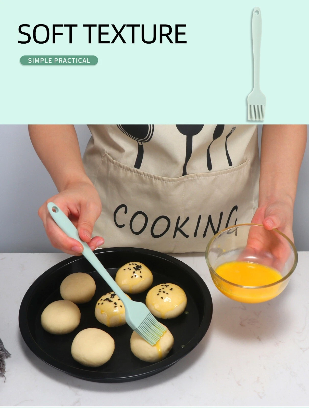 Baking Tools Spatula Brush Whisk Heat Resistant Silicone Scraper Baking Set for