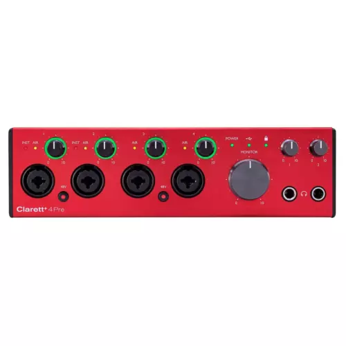 Focusrite Clarett+ 4Pre 18-In / 8-Out USB Audio Recording Interface