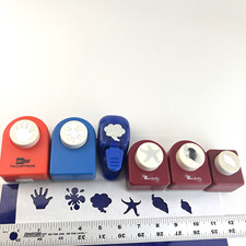 6 Emagination Paper Punches Hand Starfish Conch Cloud Splat Sea Shell Craft