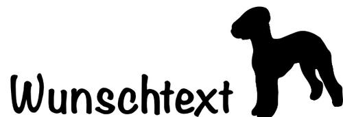 Autoaufkleber Bedlington Terrier mit Wunschtext A102 - Bild 6 von 8