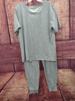 Felina Women's 3pc Pajama Set, Grey/Pink, Size Large